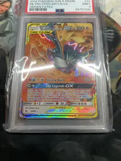PSA 9 MINT 2019 POKEMON SUN & MOON HIDDEN FATES Moltres, Zapdos, Articuno GX 44 - Image 2