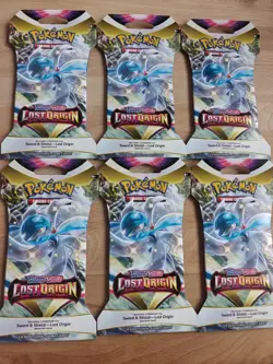 Pokemon TCG: Sword & Shield Lost Origin Sleeved Booster x6 Packs. - Image 1
