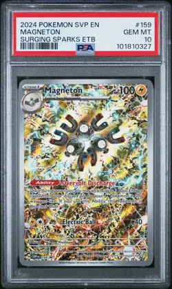 2024 POKEMON SVP EN-SV BLACK STAR PROMO #159 MAGNETON PSA 10 - Image 1