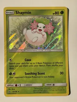 Pokemon - Shaymin - 15/156 - Holo Rare - Sun and Moon Ultra Prism - NM - Image 1