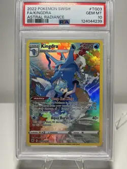 PSA 10 ❤‍🔥 Kingdra Astral Radiance #TG03 Pokemon TCG Low Pop Gem Mint - Image 1