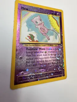 2001 Pokemon Southern Islands Reverse Promo Holo SWIRL Mew 1/18 - Image 2