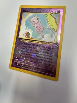 2001 Pokemon Southern Islands Reverse Promo Holo SWIRL Mew 1/18 - Image 5