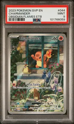 2023 POKEMON SVP EN-SV BLACK STAR PROMO #044 CHARMANDER PSA 9 - Image 1
