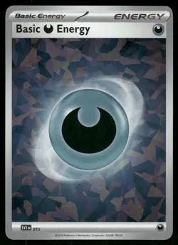 Basic Darkness Energy (Cracked Ice Holo) 015 Common Holo NM Pokemon SV07: Stella - Image 1