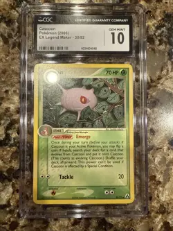 Pokemon TCG Cascoon 2006 Ex Legend Maker 30/92 Gem Mint 10 - Image 1