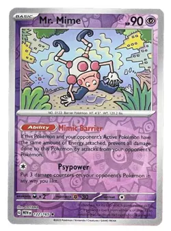 2023 Near Mint Pokemon Mr. Mime 122/165 Reverse Scarlet Violet 151 English - Image 1