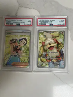 PSA Perrin 220/167 And Hisuian Growlithe 181/167 Twilight Masquerade Pokemon - Image 1