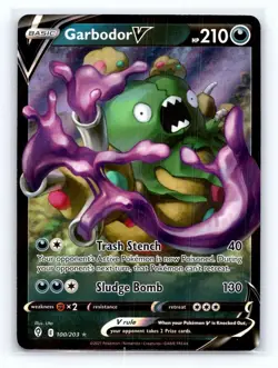 Garbodor V 100/203 Ultra Rare - 2021 Pokemon Evolving Skies - Image 1