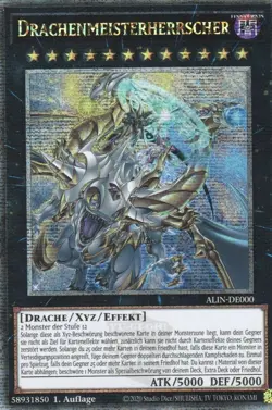 yugioh Drachenmeisterherrscher ALIN-DE000 Quarter Century Secret Rare DEUTSCH - Image 1