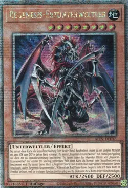 yugioh Regenesis-Erzunterweltler ALIN-DE016 Quarter Century Secret Rare DEUTSCH - Image 1