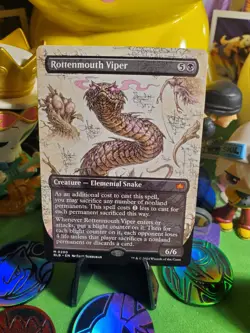 Magic The Gathering Rottenmouth Viper (Borderless) Bloomburrow Regular NM/M Card - Image 1
