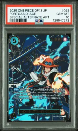 PSA 10 Portgas D. Ace R SP EB02-028 2025 ONE PIECE Card Japanese - Image 1