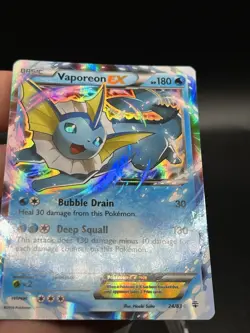 Pokemon Trading Card Vaporeon EX XY Generations 24/83 Holo LP AD3 - Image 2