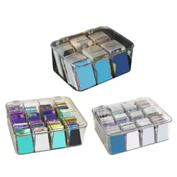 6/8/12 Clear Card Storage Case Organizer Box Kids Collectible Card Safe Protect - Image 1