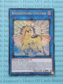 BLMM-EN092 Knightmare Unicorn Ultra Rare Yu-Gi-Oh Card 1st Edition New - Image 1