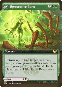 MTG -Pestilent Cauldron / Restorative Burst - Extended Art Foil - Strixhaven - Image 2