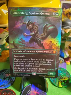 MTG Chatterfang, Squirrel General #209 Bloomburrow Borderless Foil NM/M Rare - Image 1