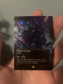 Magic The Gathering MTG #0104 Eldrazi Temple Galaxy Foil Borderless Edge of Eter - Image 1