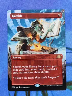 1x BORDERLESS Gamble, NM, Dominaria Remastered (DMR), Magic: the Gathering, MtG - Image 1