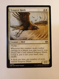 Tempest Hawk 0031 Mtg Magic The Gathering Regular Common TDM NM - Image 1