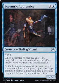 ADVENTURES IN THE FORGOTTEN REALMS..ECCENTRIC APPRENTICE..FOIL..MTG..NRMT NP.. - Image 1