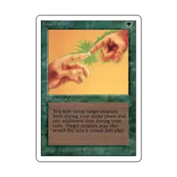 WOTC MtG Unlimited Instill Energy (U) EX - Image 1