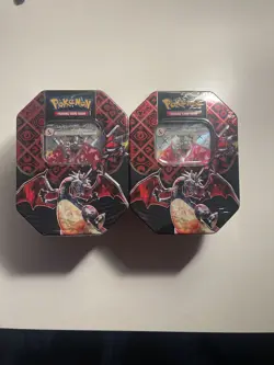 Pokemon TCG: Paldean Fates Charizard EX Tin X2, 8 Packs New Factory Sealed - Image 1