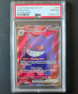 PSA 10 Gengar ex #193/162 Ultra Rare Full Art 2024 Pokemon S&V Temporal Forces - Image 1