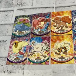 Pokemon Lot of 14 Topps TV Animation Pokemon Blue Logo - 1st Edition MP/LP Vtg - Image 2