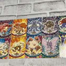 Pokemon Lot of 14 Topps TV Animation Pokemon Blue Logo - 1st Edition MP/LP Vtg - Image 3