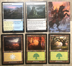 MAGIC THE GATHERING CARDS LOT x6 INNISTRAD REMASTERED SERIES INC RARE LAND MTG - Image 1