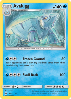 Avalugg 30/131 Rare | Forbidden Light | Pokemon Card - Image 1
