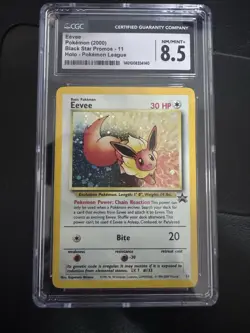 Black Star Eevee Holo Card 11/53 WOTC Promo CGC 8.5 - Image 1