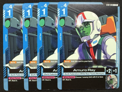 Gundam Card Game TCG - Amuro Ray ST01-010 C Pilot (Playset/4 Copies) - Image 1