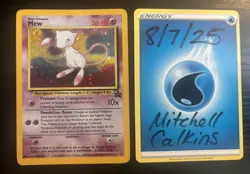 MEW Pokemon Card - WOTC Promo - Black Star - #9 - HOLO - LP/MP w/ swirl - Image 2