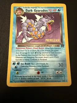 Dark Gyarados Prerelease 08/82 WOTC Promo Holo Card NM Condition - Image 1
