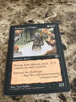 HARBINGER OF NIGHT Magic the Gathering MTG Mirage LP - Image 1