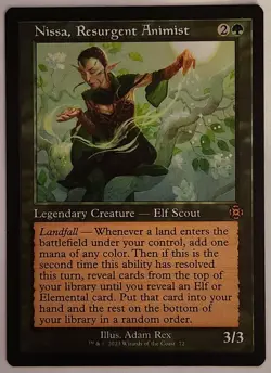 Nissa, Resurgent Animist Retro MTG MAT 072 Mythic Landfall EDH Elf Elemental NM - Image 1