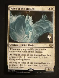 1x Voice of the Blessed (044) Innistrad: Crimson Vow Promo Pack LP MTG Magic x1 - Image 1