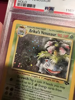 PSA 1 *DOUBLE SWIRL 2000 Gym Challenge Erika's Venusaur 4/132 Holo Foil Pokemon - Image 3