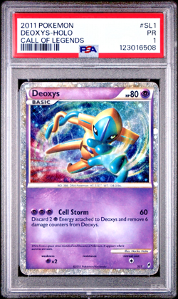 PSA 1 PR 2011 Pokemon Call of Legends SHINY Deoxys Holo Foil Rare SL1 - Image 1