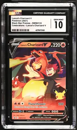 2021 Pokemon Black Star Promos #SWSH133 Lance's Charizard V CGC 10 - Image 1