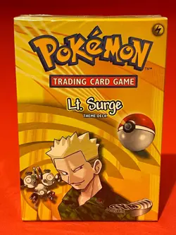 Vintage Pokemon Gym Heroes Lt. Surge Theme Deck SEALED / NEW - WOTC - LOOK! - Image 2