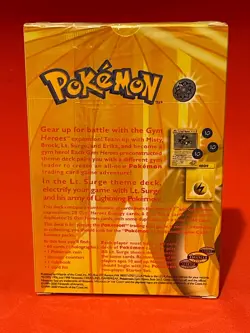 Vintage Pokemon Gym Heroes Lt. Surge Theme Deck SEALED / NEW - WOTC - LOOK! - Image 5