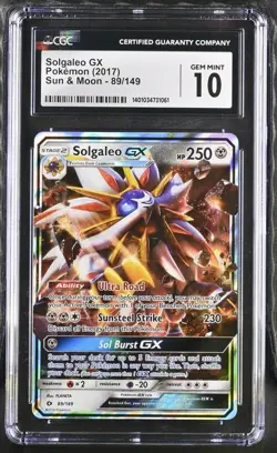 Pokemon Solgaleo GX 89/149 Sun & Moon English Ultra Rare Gem Mint 10 (2017) - Image 2