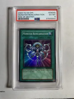 2004 YuGiOh! MONSTER REINCARNATION #RDS-EN045 PSA 6 🔥SUPER RARE - Image 1