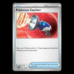 Pokemon Catcher 187/198 - Scarlet Violet Base Set Pokemon Card - Image 1