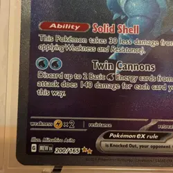 Blastoise ex 200/165 Scarlet & Violet-151 Holo Special Illustration Pokemon Card - Image 4