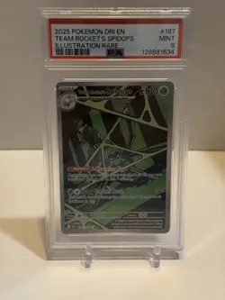 Team Rockets Spidops 187/182 Destined Rivals Illustration Card PSA Mint 9 - Image 1